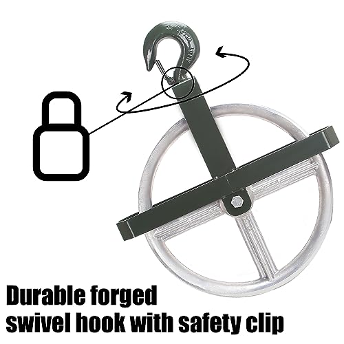 popmoon scaffold hoist pulley 1234 scaffolding wheels aluminum pulley wheel 1000lbs ladder hooks pulleys for lifting with rope