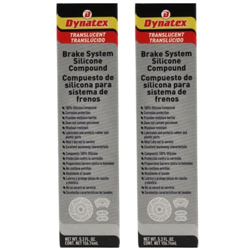 Image of Dynatex Brake System Silicone Compound 5.3 oz Tube - Pure Silicone, No Petroleum, -40F to 500F, Protects Rubber, Moisture Resistant (2-Pack)
