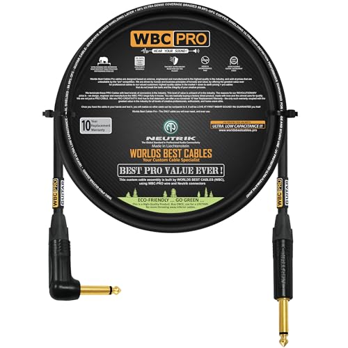 Câble guitare double blindage WBC-PRO 2 pieds connecteurs Neutrik