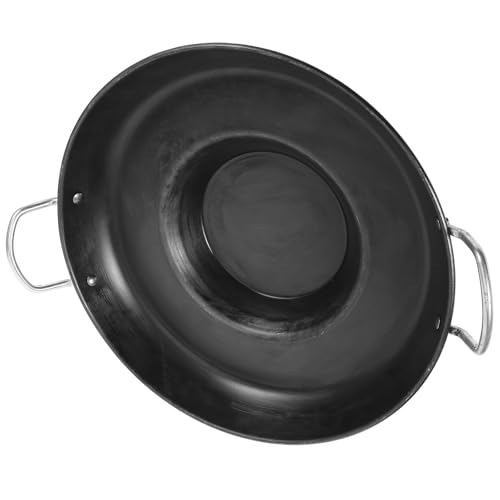 WATIIFUFU Sartén Cóncava de Hierro 32 Cm Antiadherente para Desayuno Multifuncional, Sartén Pequeña para Crepes y Tortillas, Práctica para Uso Doméstico y Comercial