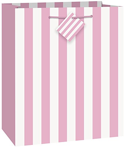Light Pink Striped Gift Bag
