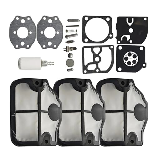 Kit de réparation de carburateur avec filtre haute filtration pour tronçonneuse 136