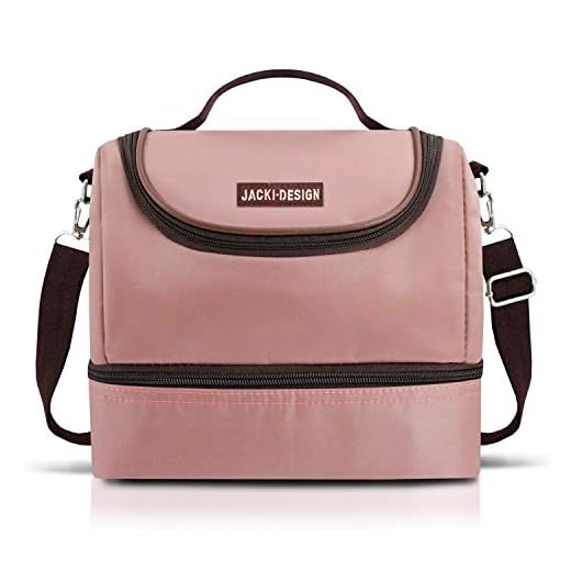 BOLSA TÉRMICA MARMITA FITNESS ACADEMIA COM 2 COMPARTIMENTOS E ALÇA AJUSTÁVEL JACKI DEIGN ROSA