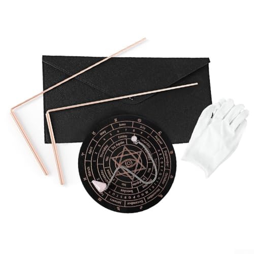 EcoLivzen - Kit complet de radiesthésie avec tiges télescopiques en cuivre pour améliorer les relations interpersonnelles (C)