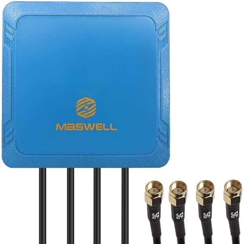 Antenne externe 4G 5G 4X4 MIMO multibande 700-6000MHz avec quadruple prise SMA