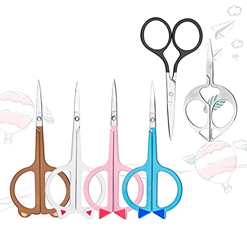 Forbici artigianali 1PC Forbici for sopracciglia in acciaio inossidabile Ciglia Naso Rimuovi punta tonda Trimmer for testa Cura personale Trucco Strumenti di bellezza Forbici