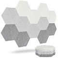 Acoustic Panels, Magrowill 12-Pack Soundproof Wall Panels 14 X 12 X 0.4 Inches, Sound Absorbing Panels with Full Self-Adhesive, Interior Wall Decor Felt Tiles Board