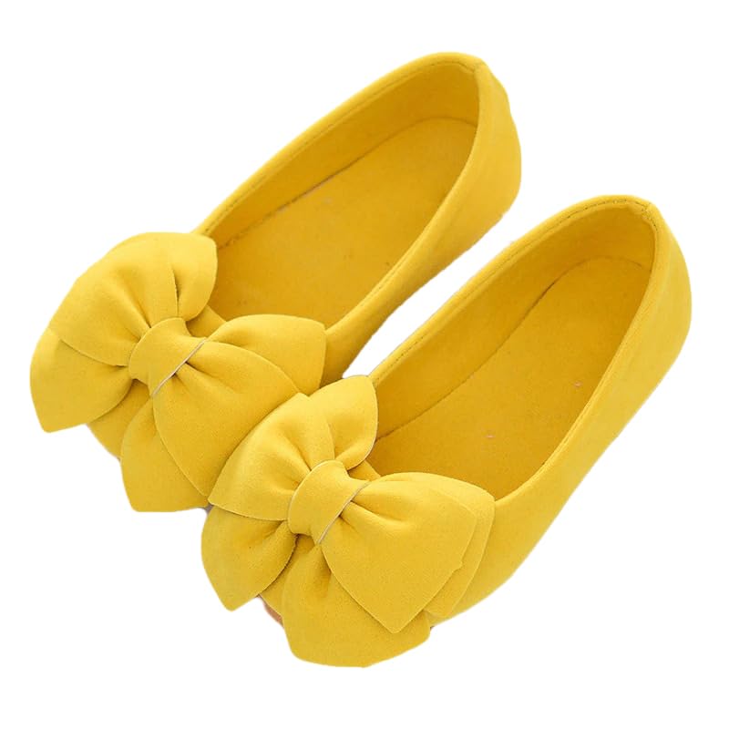 Bold N Elegant Girl’s Party Soft Velvet with Big Bow Ballerina Belly Sandal Shoes Footwear for Infant Toddler Young Girls