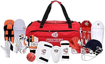 CW Century Cricket Set Cricket Package 11PIECE Cricket KIT Set for Men Wheel Bag Cricket Equipment Set Without BAT Full Sports Cricket Bundle