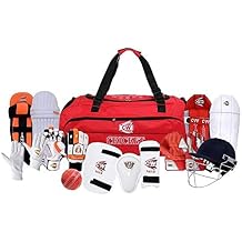 CW Century Cricket Set Cricket Package 11PIECE Cricket KIT Set for Men Wheel Bag Cricket Equipment Set Without BAT Full Sports Cricket Bundle