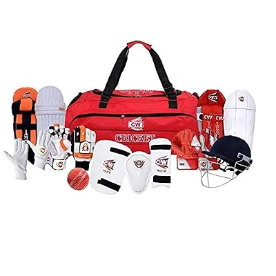 CW Century Cricket Set Cricket Package 11PIECE Cricket KIT Set for Men Wheel Bag Cricket Equipment Set Without BAT Full Sports Cricket Bundle