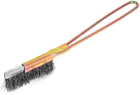 Aexit 21cm Length Painting Supplies & Wall Treatments Handheld Metal Handle Steel Wire Cleaning Brush Paint Rollers Silver Tone