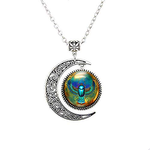 Collier avec photo de scarabée égyptienne et lune - Bijoux de Scarabée égyptien Cover