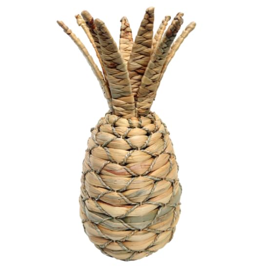 SIGNES GRIMALT Ananas Décoratif en Jacinthe d’Eau – Objet Déco Naturel Fait Main Style Bohème et Tropical – Décoration Intérieure Artisanale 41 cm