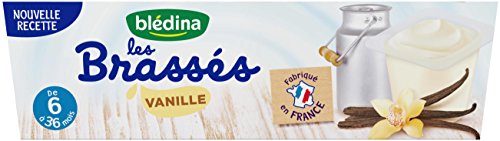 Blédina Les Brassés Vanille de 6 à 36 mois 6 x 95 g - Lot de 4