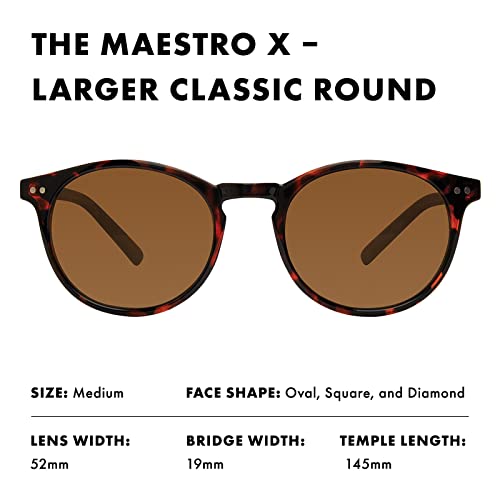 Image of PRIVE REVAUX Unisex Adult Classic Round Sunglasses