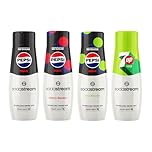 Sodastream Syrup Mixed Pack, Pepsi MAX, Cherry, Lime & 7UP Zero Fizzy Water Flavouring Syrup, Sugar Free Sparkling Drink Mix, Official Pepsi & 7UP Flavours, 4 x 440ml Multipack, Makes Up to 36L