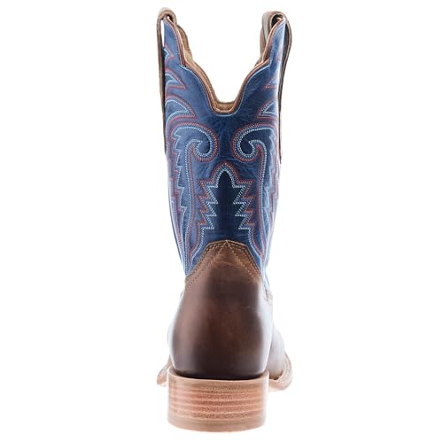 Men`s Honey Cowhide 11In Electric Blue Top Cowboy Boot3