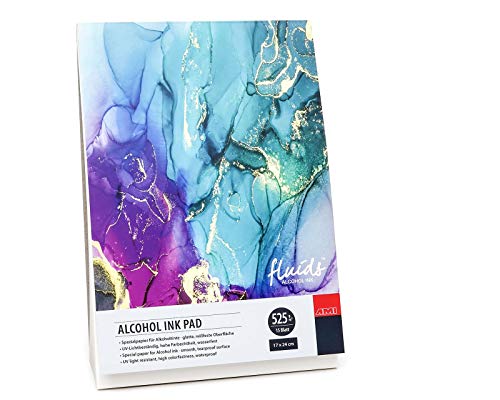ARTSERVICE-TUBE Alkohol Tintenblock Alkohol-Tintenblock Alkoholtinte Papier Blätter 525 g/m² (Block 17 x 24 cm)