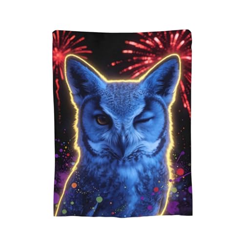 Couverture légère chouette pour vos soirées cocooning au salon