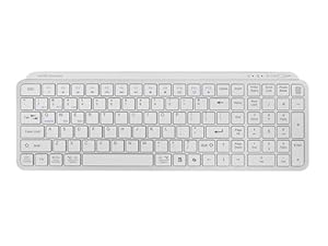 Mars Gaming MK-SILENKEYS, Kabellose Kompakte Full-Format-Tastatur, Flaches Profil, Geräuscharme Scheren-Schalter, Copilot AI-Taste, Bluetooth 5.1 Dual + 2.4GPRO, 200h, PC/Mac, US-Englisch, Weiß