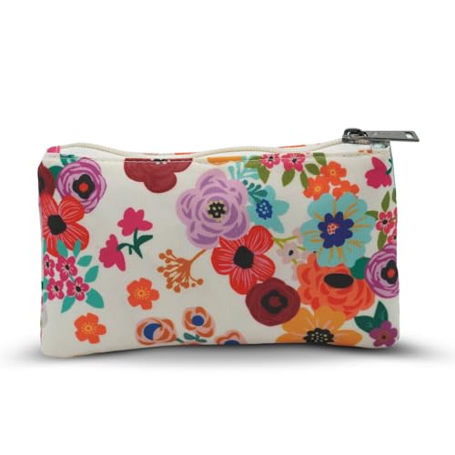 Image of VISMIINTREND Flat Flower Design Pouch - Girls & Boys, Adults Adorable and Multi-Purpose Organizer