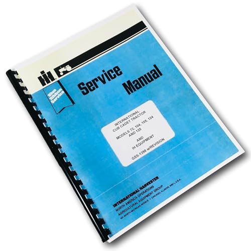 AgPubs Service Manual for Cub Cadet International 72 104 Repair Shop Lawn Garden Tractor