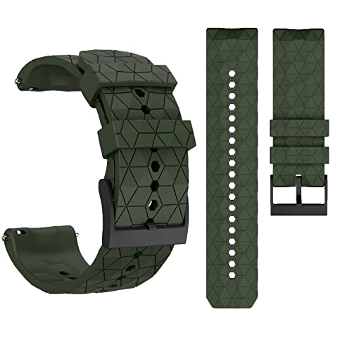 XBHSW Band Compatible with Suunto 9 Titanium Spartan Sport Wrist HR Smart Watch Accessories 24mm Silicone Strap