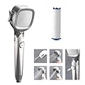 4-mode Handheld Pressurized Shower Head with Pause Switch, Anti-clog Nozzles, Built-in Power Wash to Clean Tub, Tile & Pets, Easy Installation, Hose not Included