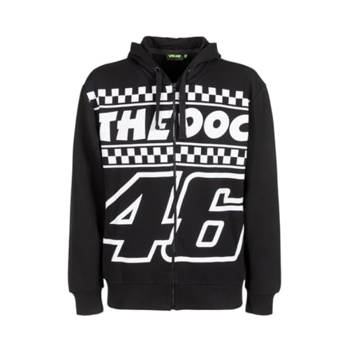 Fleece Heritage Valentino Rossi pour sorties moto et soirées fraîches, veste homme noire XS