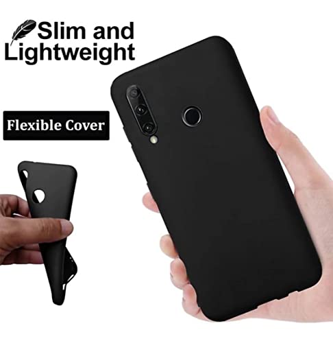 Image of Mobile Back Cover Case for Honor 20I, Hry-Tl00T, Hry-Al00Ta (Silicone Case|CameraProtection|Black SC1510)