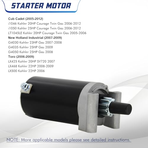 Kohler 7000 Series Starter Motor Replacement KT715 KT725 KT730 KT735 Courage Twin SV710 SV715 SV720 SV730 SV735 SV740,20HP 23HP 25HP 27HP 1999-1140051 3209801 3209803 3209804 3209808 - Thumbnail 5