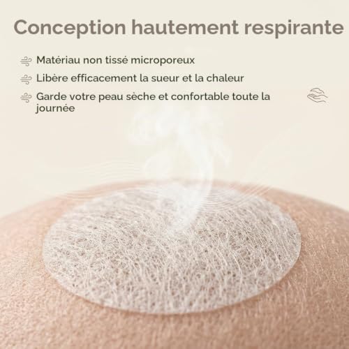 Cache-Tétons [120 Pièces] - Protection Tétons Homme & Femme, 6cm Adhésif Rond pour Running & Sport, Patchs Invisibles en Tissu Non-Tissé, Anti-Frottement & Respirant – vue 7