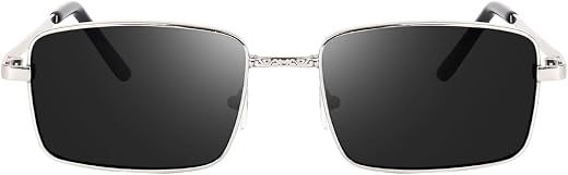 DEXENT COLLECTION Stylish Men’s Rectangular Sunglasses | Metal Frame with Spring Hinges | UV Protection Eyewear for Drivin...