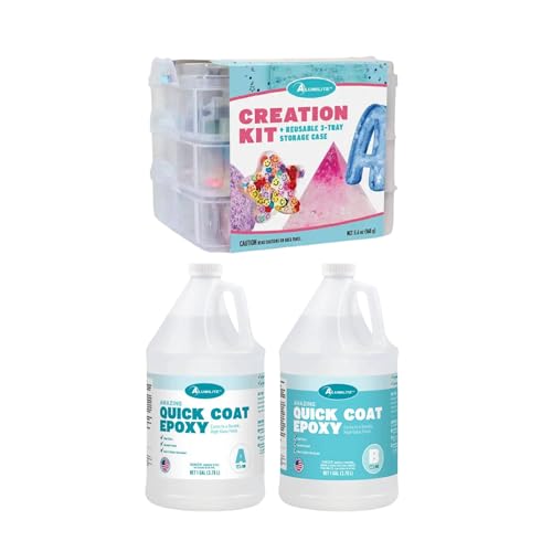 Alumilite Amazing Quick Coat Epoxy 1 Gal with Creation Kit – 84-P...