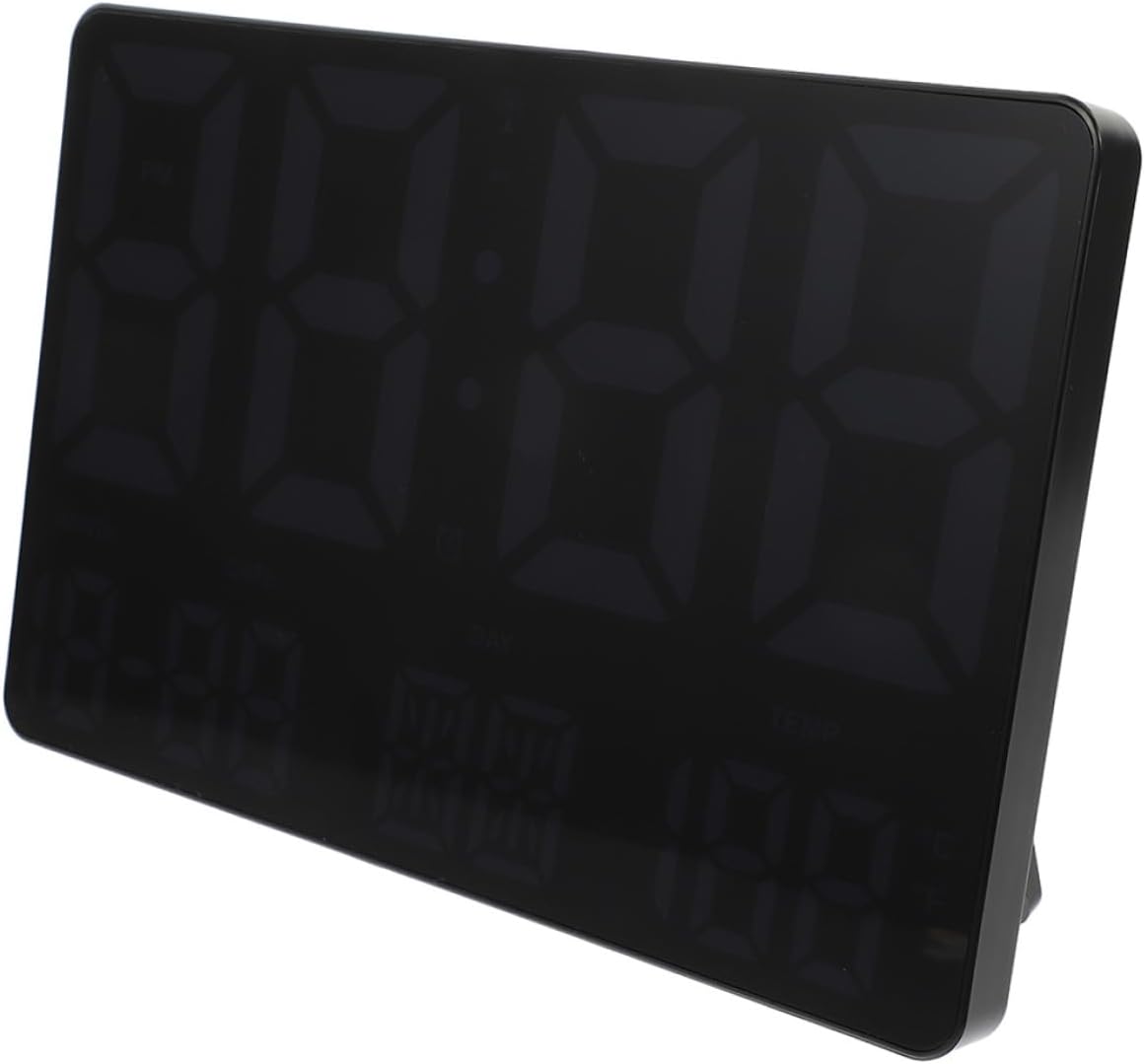 Kisangel Large Digital Wall Clock Temperature and Humidity Multifunctional LED Display Weather Clock for Home Office and Gym for Bedroom and Living Room