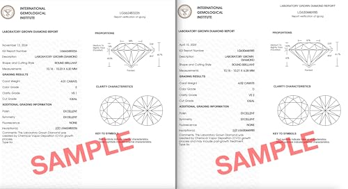 Image of IGI Certified 1 to 10 Carat D-E Color and VS1-VS2 Clarity Lab Grown Diamond Stud Earrings for Women I 14k White Gold Earrings for Her I Secure Screw Back Made in USA by Beverly Hills Jewelers