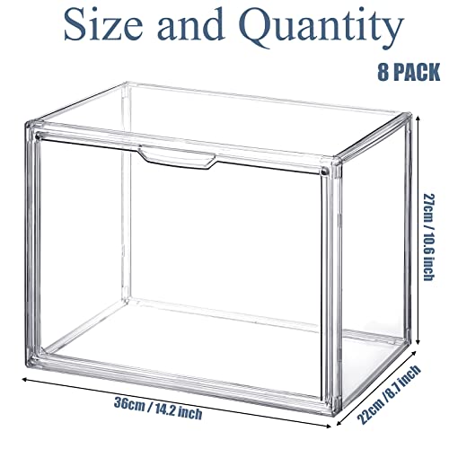 Acrylic Display Case Clear Plastic Purse And Handbag Storage Organizer For Closet, Stackable Acrylic Storage Boxes With Magnetic Door For Collectibles Shoes Wallet Cosmetic Book Toys Display (12 Pack) #TOP1