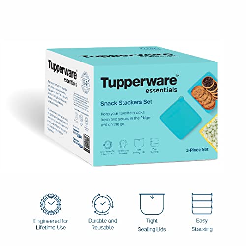 Image of Tupperware Snack Stackers 400ml (Set of 2), Yellow & Blue