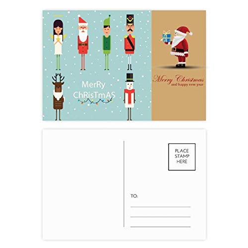 Cartes postales Joyeux Noël originales pour éviter les vœux banals avec ce Père Noël abstrait