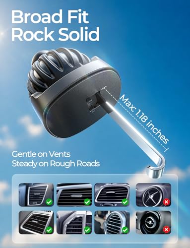 LISEN MagSafe Car Mount—Magnetic Vent Mount with 22-Magnet Grip — view 4