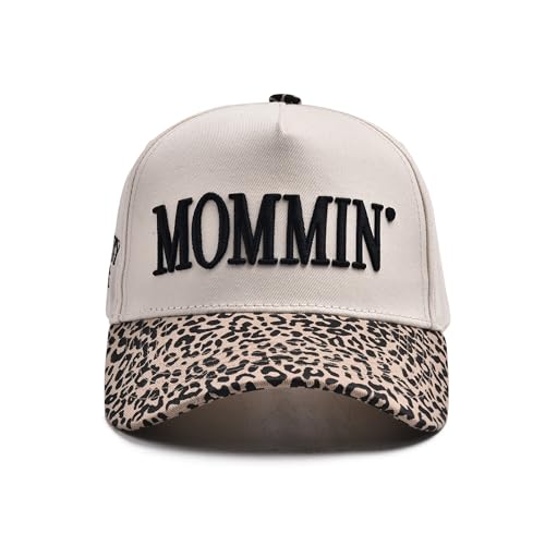 Image of Mommin Trucker Hat, Adjustable Embroidered Vintage Two-Tone Mama Baseball Cap
