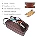 SIFFOI Genuine Cowhide Leather Case for Manual Safety Razor, Double Edge/Butterfly Razor Head Protective Cover, Travel Portable Shaving Razor Accessories