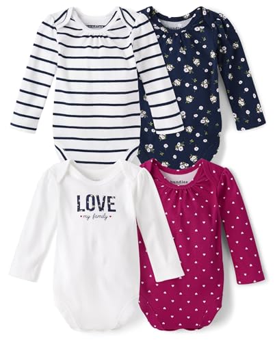 Image of The Children's Place,Unisex Baby,and Newborn Everyday Long Sleeve Bodysuits
