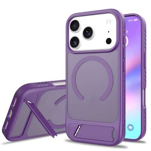 Étui magnétique iPhone 17 Pro Max coque antichoc givrée violette