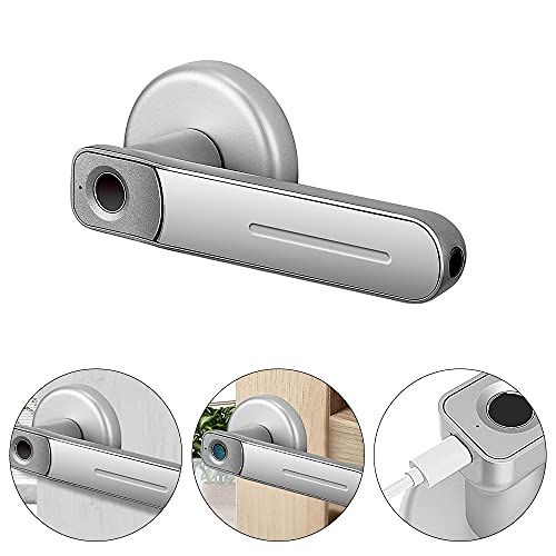 Fechadura biométrica inteligente com impressão digital, fechadura com impressão digital, recarregáve