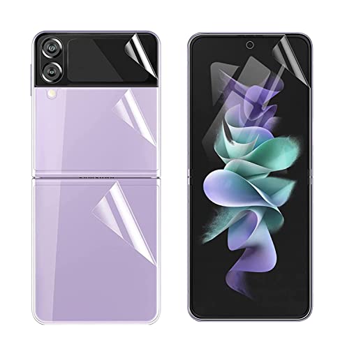 KP TECHNOLOGY Premium Film for Samsung Galaxy Z Flip 4 [1SET 3PCS] Screen Protector Anti-Shock, HD Clear, Film for Galaxy Z Flip 4 5G (2022)