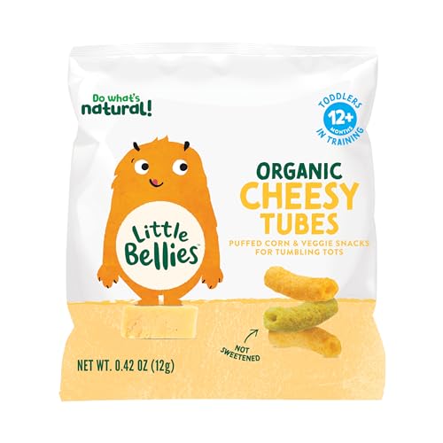 Image of Little Bellies Organic Cheesy Tubes, 0.42 Ounce Bag (Pack of 7)