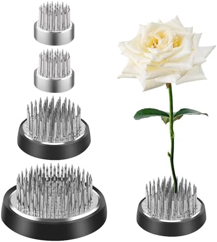 Portafiori A Spilli - 4 Pezzi Per Ikebana, Con Base Antiscivolo In Ottone - Foto 2