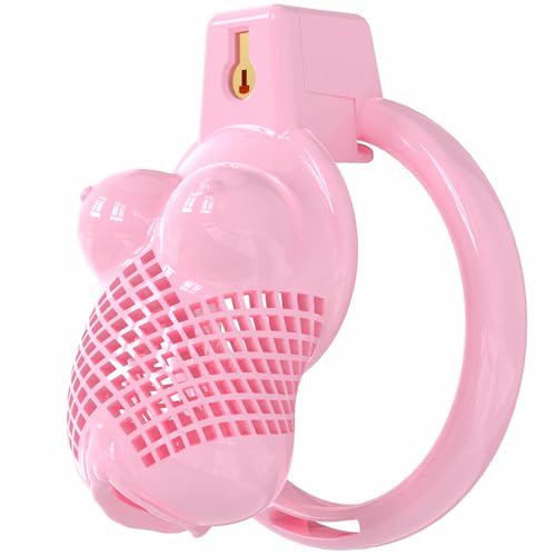 Hdynasty Nuevo Cuerpo Deportivo de Hombre Jaula de Resina Hueca, diseño único, con 6 mosquetones fijos (Rosa, 17-2)